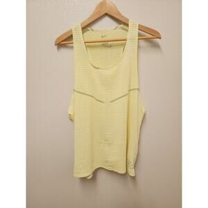 NIKE Light Neon Yellow Racerback Tank Dri-Fit ADV Running Fitness Womens Size XL